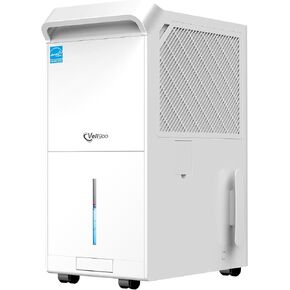 جهاز إزالة الرطوبة من Vellgoo بمساحة 4500 قدم مربع من Energy Star للطابق السفلي مع خرطوم تصريف، ومزيلات رطوبة خزان DryTank بسعة 52 لتر لغرفة المنزل الكبيرة، والتحكم الذكي في الرطوبة