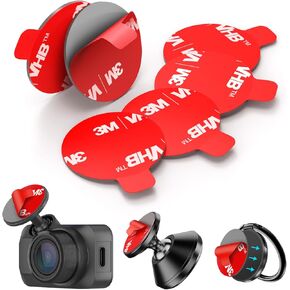6Pcs Double Sided Adhesive Tape Replacement for Dashboard Car Magnetic Mount, 25mm(0.98in) Round Heat Resistant 3M Sticky Pad for Phone Ring Holder, Mini Dash Cam, Super Self Adhesive Mounting Sticker