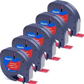 Label Orison Compatible with Dymo Label Maker Refill 16952 Clear Plastic Label Tape for Dymo LetraTag Refills LetraTag Plus LT-100H LT-100T 200B,1/2'' x 13'(12mmx4m), Black on Clear, 2Pack