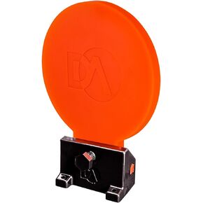 DA Targets 6" Self-Healing Knockdown Targets for Shooting - Bright Fluorescent Orange - Safe Ricochet-Free Design - for Pistol, Handgun - Indoor, Outdoor Use - Perfect for Gun Range Practice