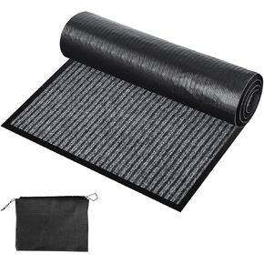 ToLanbbt 3' x 10' Front Door Mat Extra Large Commercial Industrial Rug Heavy Duty Outdoor Indoor Entryway Doormat Low Profile Welcome Entry Door Mat Non Slip Backing for Entrance Home Office, Gray