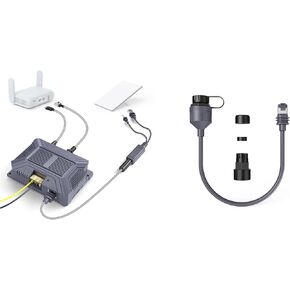 XLTTYWL Starlink Mini 12V Adapter Kit, 150W 3 in 1 Mini Starlink 12v with USB & Type-C Power Output and DC Step UP Converter DC 9-36V/200W with Ethernet Adapter for Starlink Mini Dishy