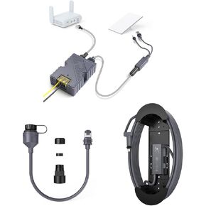 XLTTYWL Starlink Mini 12V Power Supply, 12v Mini Starlink Poe with Mini Starlink DC&RJ45 Adapter Splitter,Ethernet Adapter and Cable Caddy for Starlink Mini Dishy