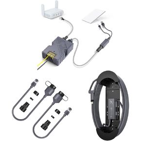 XLTTYWL Starlink Mini 12V Power Supply, 12v Mini Starlink Poe with Mini Starlink DC&RJ45 Adapter Splitter.2 Pack SPX R45 Adapter and Cable Routing Kitfor Starlink Mini Dishy
