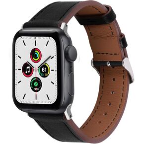 Wear-resistant Italy Genuine Leather Bands Compatible with Apple Watch Band 38mm 41mm 40mm 42mm 44mm 45mm 46mm 49mm, Sweat-resistant Soft Leather Watch Band for Ultra 2/1 SE Serie 10 9 8 7 6 5 4 3 2 1