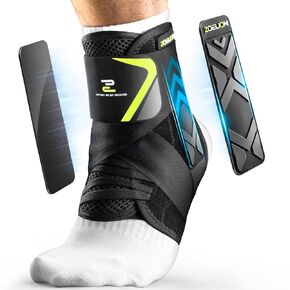Quick Lace Up Ankle Brace with Side Stabilizing Pads, Slim Fit Ankle Support Brace, Adjustable & Breathable Ankle Support for Men Women, Ankle Stabilizer for Sprain,Injury Recovery,Sports,M