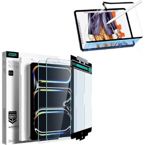 ESR 2 Pack Armorite Screen Protector for iPad Pro 11 Inch M4 2024+Paper-Feel Magnetic Screen Protector
