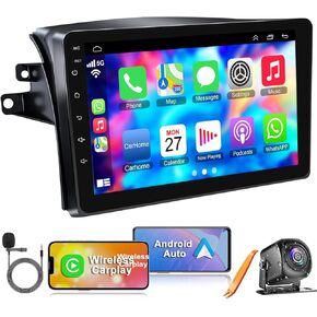Car Raido for Toyota Sienna 2004-2010, Android 13 4G+64G Sienna Stereo Support Wireless Carplay& Android Auto/Bluetooth/Voice Control/GPS/Back-up Camera/SWC/FM Radio/IPS Touch Split Screen