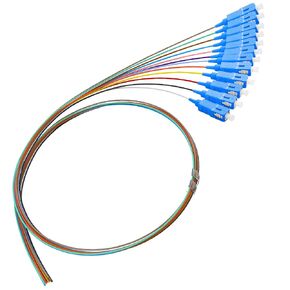 YACSEJAO 12 Strand SC/UPC Fibre Optic Pigtail 1.2M/3.9FT 12 Cores 12 Colors Single Mode Fibre Optic Patchcord SM 9/125 Fibre Cable