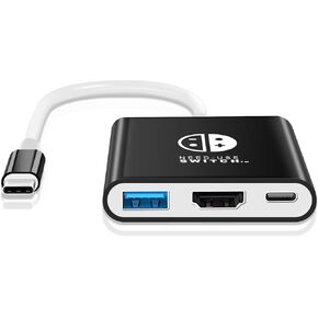 Switch Dock Portable Docking Station for Nintendo Switch & OLED Travel Accessories USB C إلى محول HDMI لـ Steam Deck/Macbook/Laptop/iPad Pro/iPhone 16 15/more