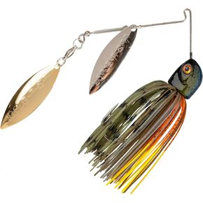 Strike King (TGBDWEL34-234) Tour Grade Bottom Dweller Spinnerbait Fishing Lure, 3/4-Ounce, Size 5/0 Hook, Tandem Raz-R Blade High RPM Blades, Hand-Tied Skirt, Bluegill