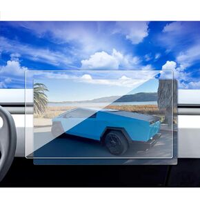 واقي شاشة Cybertruck لعام 2024 2025 إكسسوارات Cybertruck حامي الشاشة الزجاجية-(1PCS NAV. 、 لامع)