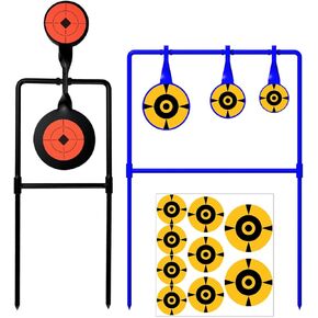 Atflbox 2X High Caliber Spinner Auto Reset Steel Target for Centerfire Handguns Up to .44 Magnum Outdoor Target Shooting