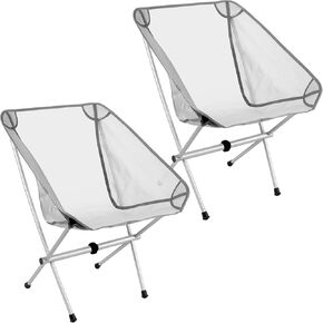 Ultra-Light Folding Camping Chair, All-Aluminum Frame, Surper Breathable Fabric, Easy to Carry, Compact Storage Size(2 Pack)