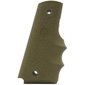 Hogue Rubber Grip Govt. Model Rubber Grip with Finger Grooves, Desert Tan