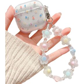 Compatible with AirPods 4 Case Cute Clear, Shockproof Soft TPU Protective Airpod 4th Generation Case Cover for Girls Women with Keychain Designed for AirPod 4th Gen 2024, Butterfly