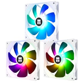 Thermalright TL-C14CW-S X3 14CM Silent Cooling Fan,White Compurter Cooling Fan,CPU Coolers with 1500RPM High Speed,4-Pin PWM Connector,3 Quantities