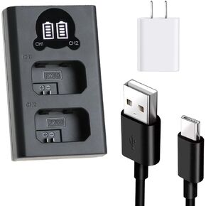 NP-FW50 Battery Charger is Suitable for The BC-TRW charger's Dual Slot Charger Camera ZV-E10, Alpha A6000 A6300 A6400 A6500 A5000 A5100 A7 A7II A7R A7RII A7S A7SII RX10 II III Camera.
