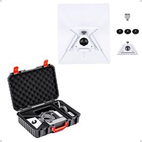 Storage Case for Starlink Mini, Protective Hard Case with EVA Padding for Starlink Mini, Multi-Functional Pipe Adapter Mount for Starlink Mini