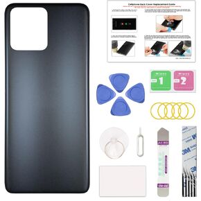 Compatible with Moto G Stylus 5G 2023 Back Cover Replacement, Back Housing Door with Pre-Cut Tape XT2315-1, with Toolkit & Instruction, Cosmic Black