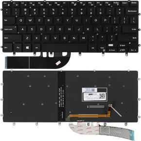لوحة مفاتيح الإضاءة الخلفية البديلة لـ Dell XPS 15 9570 9560 9550 P56F ، الدقة 5510 5520 5530 5540 Inspiron 15 7558 7568 ، Precision 5510 Series Laptop Keyboard مع Lacklit US Layout