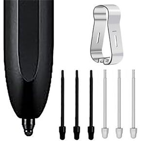 6 PCS Fold Edition S Pen Tips/Nibs Compatible with Samsung Galaxy Z Fold 6/Z Fold 5/Z Fold 4/Z Fold 3 Phones Only S Pen Tips with Tools (Black+Gray)