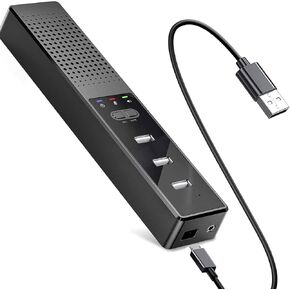 USB Speaker for Computer, 3-Port USB Hub,PC Spearker with Microphone,One-Key Mute,Plug & Play, Mouse Pad