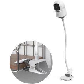 مشبك مشبك مرن متوافق مع EUFY INDOOR CAM C210 C220 - حامل شاشة الكاميرا/الرف/الوقوف لحضانة سرير 360 درجة