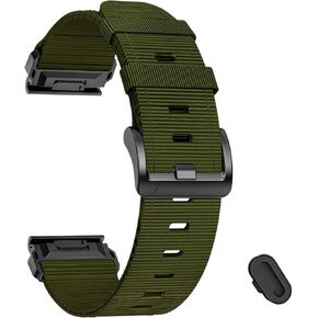Nylon 22mm Bands Compataible with Fenix 8 47mm/Fenix 7 Pro/7/6 Pro/6/5 Plus/5/Fenix E,Quickfit Sport Watch Strap for Tactix 8 AMOLED 47mm/Descent G1 Solar/G2/Forerunner 965/955/945/935