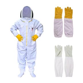 Professional Cotton Bee Suit, Beekeeping Suit, Bee Keeper Suit, Bee Suits For Men & Women Sting Proof With Fencing Veil, Ventilated hood & Two Pairs of Gloves (Large)