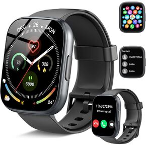 Smart Watch, 1.95" Smartwatch for Men Women(Answer/Make Call), 2025 New Fitness Watch with 110+ Sports Modes, Fitness Activity Tracker with Heart Rate/Pedometer/Sleep/IP68 Waterproof for Android iOS