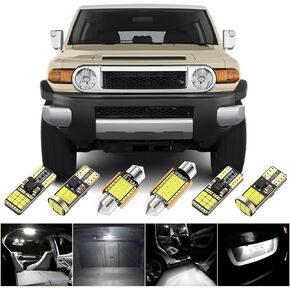 مجموعة الإضاءة الداخلية BMT xms LED بديلة لسيارة Toyota FJ Cruiser 2006-2015، 6000K إضاءة LED داخلية للسيارة بيضاء رائعة + 912 أضواء عكسية LED احتياطية، 10 قطع