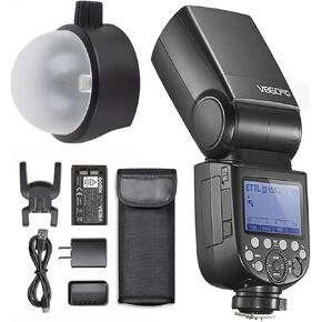 GODOX V860III-C Flash Speedlite for Canon with S-R1 Adapter and AK-R11 Dome Diffuser