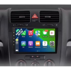 Naifay Android Car Radio for VW Golf 5 6 Passat Jetta Caddy EOS T5 Tiguan Touran CC Polo, 10.1 inch IPS Touch Screen for VW Passat Car Stereo with Wireless Carplay Android Auto Bluetooth GPS WiFi