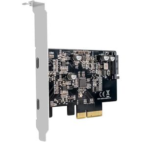 MAIWO USB PCIE Card 2-Port 2X USB 3.1-C 10Gbps PCI Express Expansion Card Support PCIE X4 X8 X16 Host Controller Card, PCI-E X4 to USB-C 3.1 Adapter