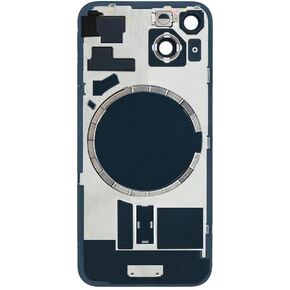 Back Glass Replacement for iPhone 15 Rear Back Cover Glass with Logo Waterproof and Camera Lens+Professional Repair Tool Kit (Black)