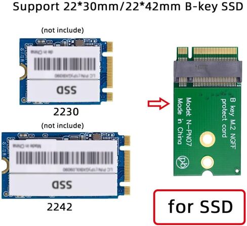 xiwai NGFF B-Key 22x30mm to 22x42mm SSD Extender Male to Female Extension Adapter for 2230 SSD LTE Card in Kuwait