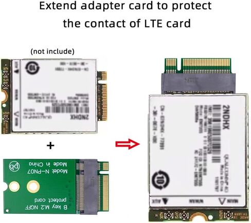 xiwai NGFF B-Key 22x30mm to 22x42mm SSD Extender Male to Female Extension Adapter for 2230 SSD LTE Card in Kuwait