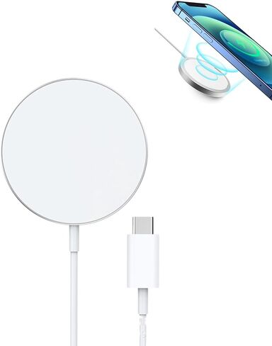 15W Charging Pad for 13, 13 Pro, 13 Pro, 13 Mini, 12, 12 Pro, 12 Pro, 12 Mini, for iOS Earbuds Pro, Charging Station Charging Mat(White) in Saudi Arabia
