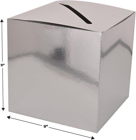 Beistle White Card Box Holder for Weddings, Baby Shower, Birthday and Graduation Celebrations 12" x 12" in Kuwait