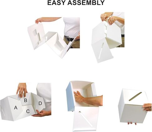 Beistle White Card Box Holder for Weddings, Baby Shower, Birthday and Graduation Celebrations 12" x 12" in Kuwait