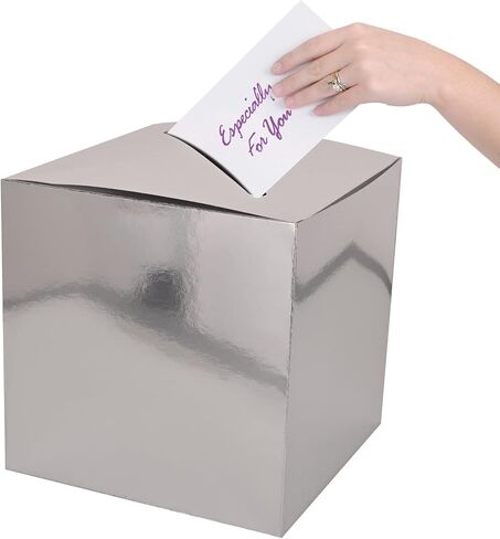 Beistle White Card Box Holder for Weddings, Baby Shower, Birthday and Graduation Celebrations 12" x 12" in Kuwait