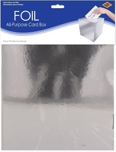 Beistle White Card Box Holder for Weddings, Baby Shower, Birthday and Graduation Celebrations 12" x 12" in Kuwait