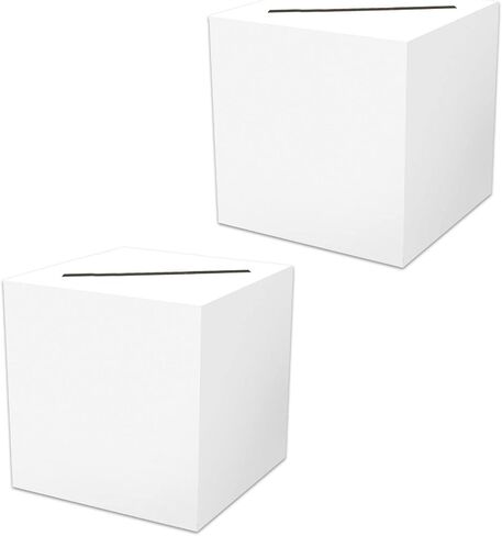 Beistle White Card Box Holder for Weddings, Baby Shower, Birthday and Graduation Celebrations 12" x 12" in Kuwait