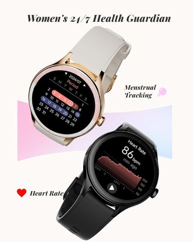 Smart Watch for Women, Smartwatch Compatible Android Phone and iOS Phone, Answer/Make Calls, Fitness Tracker Watch, Heart Rate/Sleep Tracker/100 Sports/IP68 Waterproof, Black in Saudi Arabia