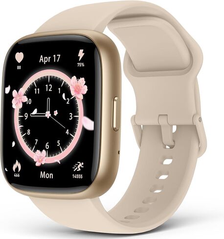 الساعات الذكية للنساء ، IP68 مقاوم للماء ، Alexa المدمج في ، 1.83 بوصة شاشة قابلة للتخصيص ، معدل ضربات القلب ، أكسجين الدم ، النوم ، تحديثات الطقس ، تعقب اللياقة البدنية لنظام Android & IOS ، GLOD in Kuwait