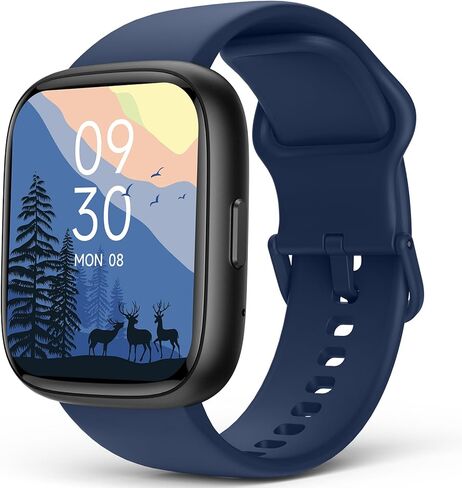 Smart Watches for Women, IP68 Waterproof, Alexa Built-in, 1.83" HD Customizable Display, Heart Rate, Blood Oxygen, Sleep, Weather Updates, Fitness Tracker for Android & iOS, Glod in Kuwait