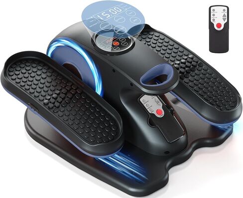 جهاز بيضاوي الشكل تحت المكتب، جهاز تمرين الساق البيضاوي كما يظهر على شاشة التلفزيون لكبار السن مع جهاز تحكم عن بعد و12 سرعة قابلة للتعديل، جهاز بيضاوي الشكل للمنزل (برتقالي) in Kuwait