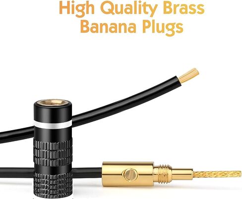 HiFi Flex Pin Banana Plugs, 2mm pin Banana connectors/Plugs, for Spring-Loaded Inputs/Speaker Terminals, (5 Pairs/10 Pcs) in Kuwait