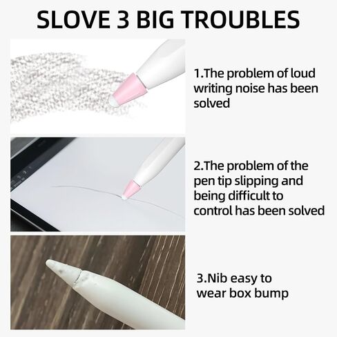 AZF Pack of 10 for Apple Pencil Tips Case, Silicone Fiber Nib Cover for Apple Pencil 2nd Generation and 1st Gen and Apple Pencil Pro/USB-C,Writing Anti-Slip Protective Case (Pink+Lavender Purple) in Saudi Arabia